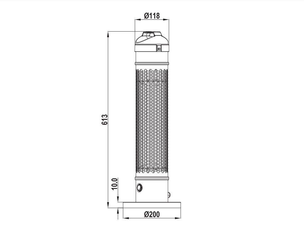 Activejet steel patio heater APH-IS800 Activejet steel patio heater APH-IS800