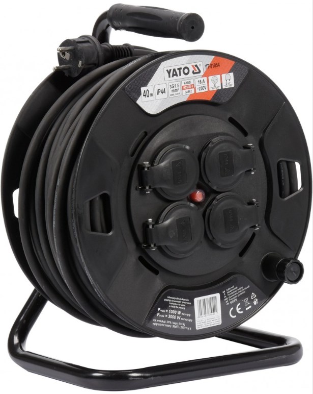 YATO EXTENSION CABLE DRUM 40m 3 x 1.5mm2 IP44 81054 YATO EXTENSION CABLE DRUM 40m 3 x 1.5mm2 IP44 81054
