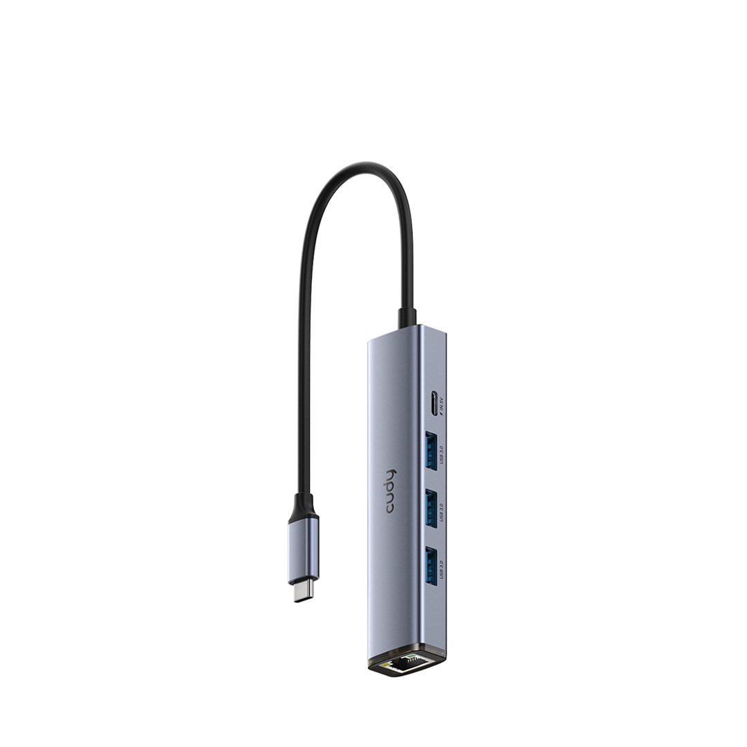 Cudy UH605 interface hub USB 3.2 Gen 1 (3.1 Gen 1) Type-C 5000 Mbit/s Grey, Silver Cudy UH605 interface hub USB 3.2 Gen 1 (3.1 Gen 1) Type-C 5000 Mbit/s Grey, Silver