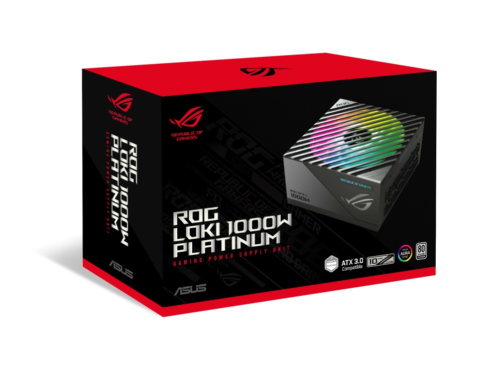 ASUS ROG Loki SFX-L 1000W Platinum power supply unit 24-pin ATX Black, Silver ASUS ROG Loki SFX-L 1000W Platinum power supply unit 24-pin ATX Black, Silver