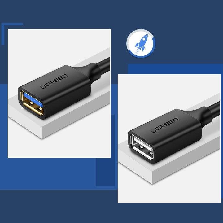 Ugreen extension cable adapter USB 3.0 (female) to USB 3.0 (male) 1 m (black) Ugreen extension cable adapter USB 3.0 (female) to USB 3.0 (male) 1 m (black)