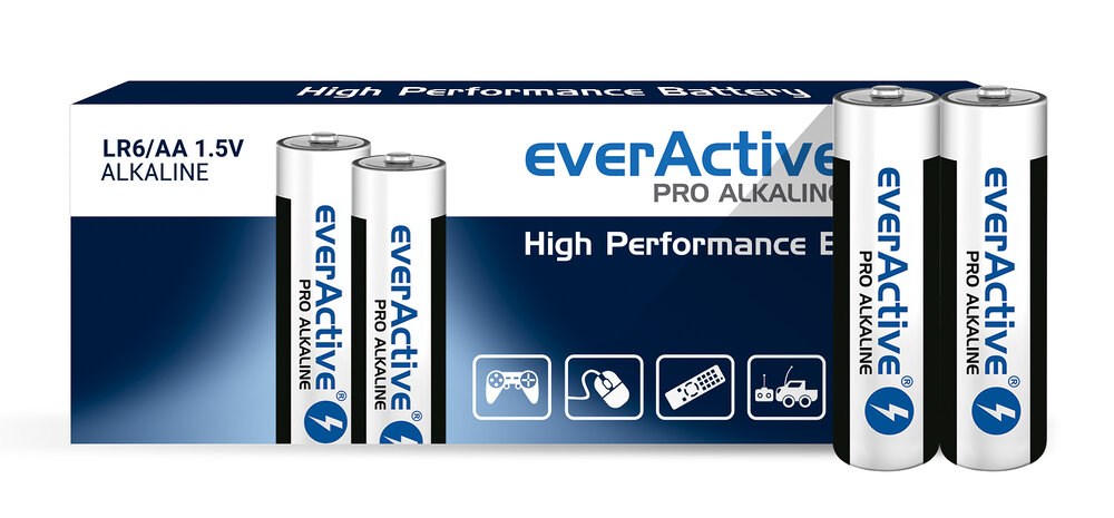 Alkaline batteries everActive Pro Alkaline LR6 AA - shrink pack - 10 pieces Alkaline batteries everActive Pro Alkaline LR6 AA - shrink pack - 10 pieces