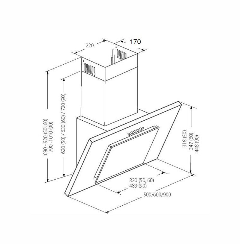 AKPO WK-4 NERO 2.0 60 BLACK T300 Linear LED/Controller hood AKPO WK-4 NERO 2.0 60 BLACK T300 Linear LED/Controller hood