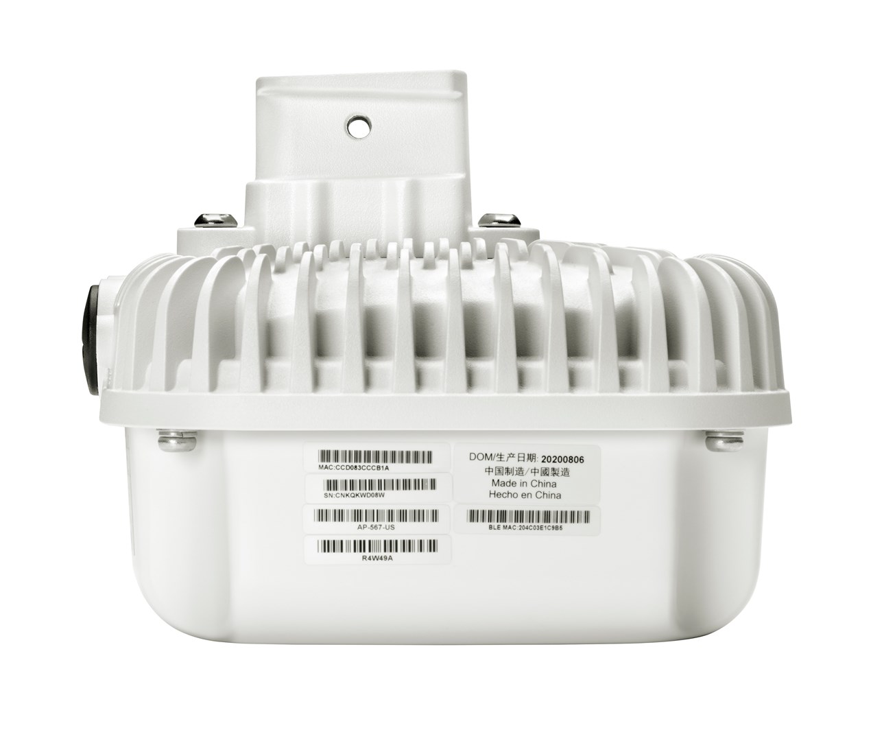 HPE Aruba Networking AP-565 (RW) 802.11ax Dual 2x2 Radio Integrated Omni Antennas Outdoor AP HPE Aruba Networking AP-565 (RW) 802.11ax Dual 2x2 Radio Integrated Omni Antennas Outdoor AP