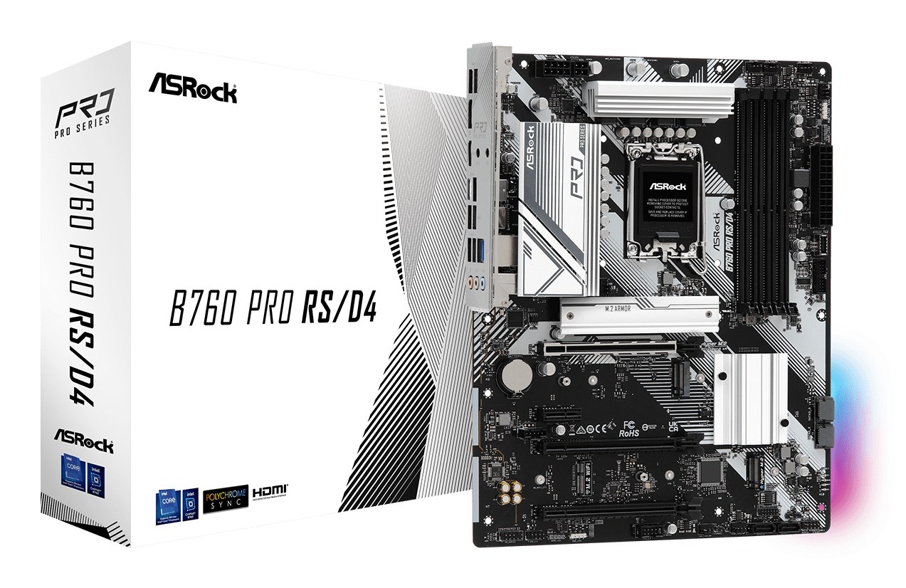 Asrock B760 Pro RS/D4 Intel B760 LGA 1700 ATX Asrock B760 Pro RS/D4 Intel B760 LGA 1700 ATX