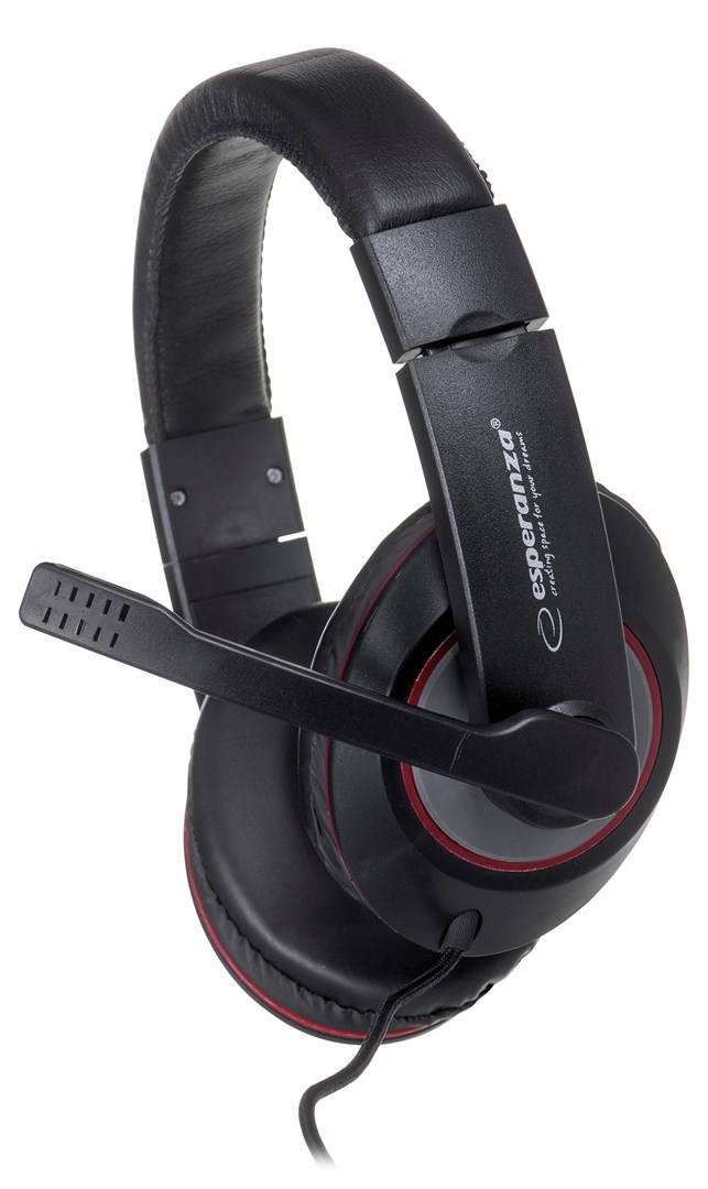 Esperanza EH118 headphones/headset Wired Head-band Calls/Music Black, Red Esperanza EH118 headphones/headset Wired Head-band Calls/Music Black, Red