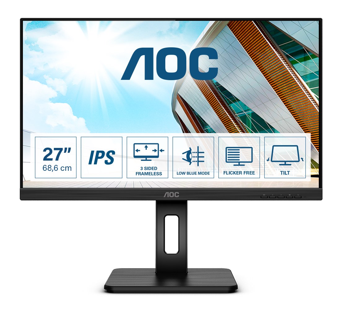 AOC Q27P2Q LED display 68.6 cm (27") 2560 x 1440 pixels Quad HD Black AOC Q27P2Q LED display 68.6 cm (27") 2560 x 1440 pixels Quad HD Black