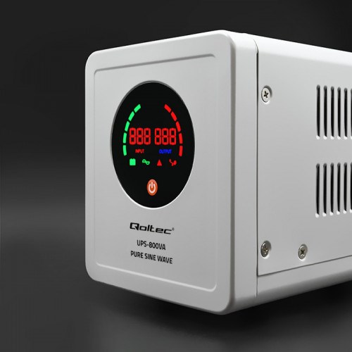 Qoltec 50720 Uninterruptible power supply UPS 800VA/560W | 12/230V converter with AVR Qoltec 50720 Uninterruptible power supply UPS 800VA/560W | 12/230V converter with AVR