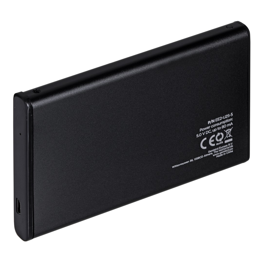 Gembird EE2-U2S-5 storage drive enclosure HDD enclosure Black 2.5" Gembird EE2-U2S-5 storage drive enclosure HDD enclosure Black 2.5"