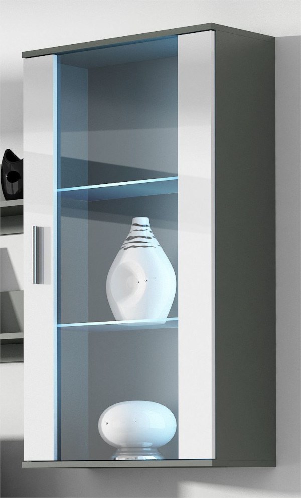 SOHO 5 set (RTV180 cabinet + Wall unit + shelves) Grey/Gloss white SOHO 5 set (RTV180 cabinet + Wall unit + shelves) Grey/Gloss white
