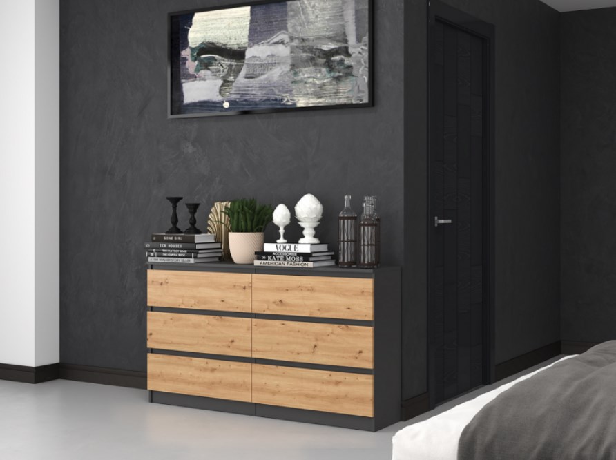 Topeshop M6 140 ANT/ART KPL chest of drawers Topeshop M6 140 ANT/ART KPL chest of drawers