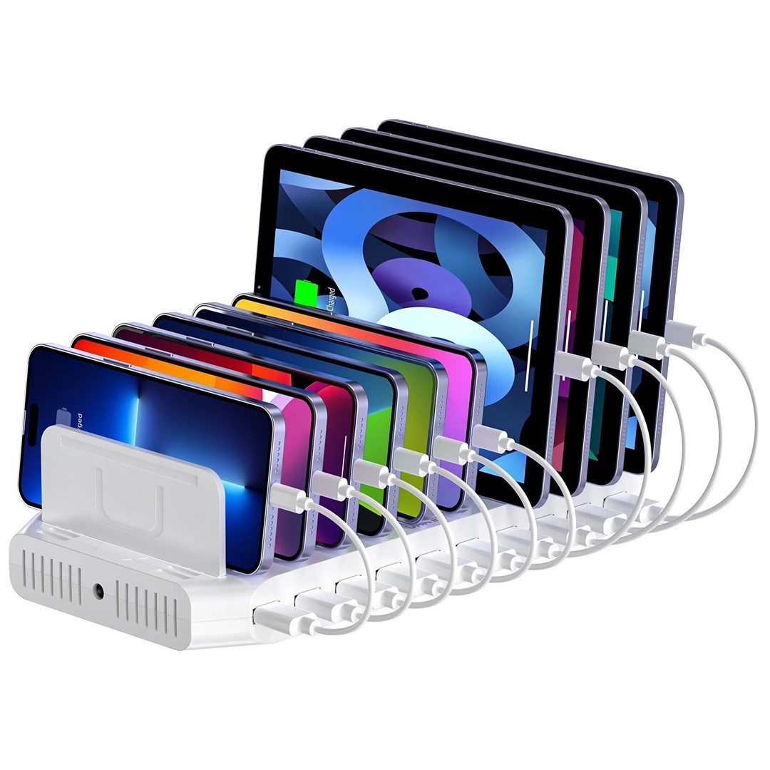 UNITEK CHARGING STATION 10X USB 2.4A 60W WHITE UNITEK CHARGING STATION 10X USB 2.4A 60W WHITE