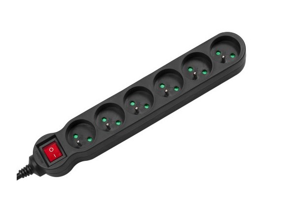 Maclean MCE225 power extension 1.5 m 6 AC outlet(s) Indoor Black Maclean MCE225 power extension 1.5 m 6 AC outlet(s) Indoor Black
