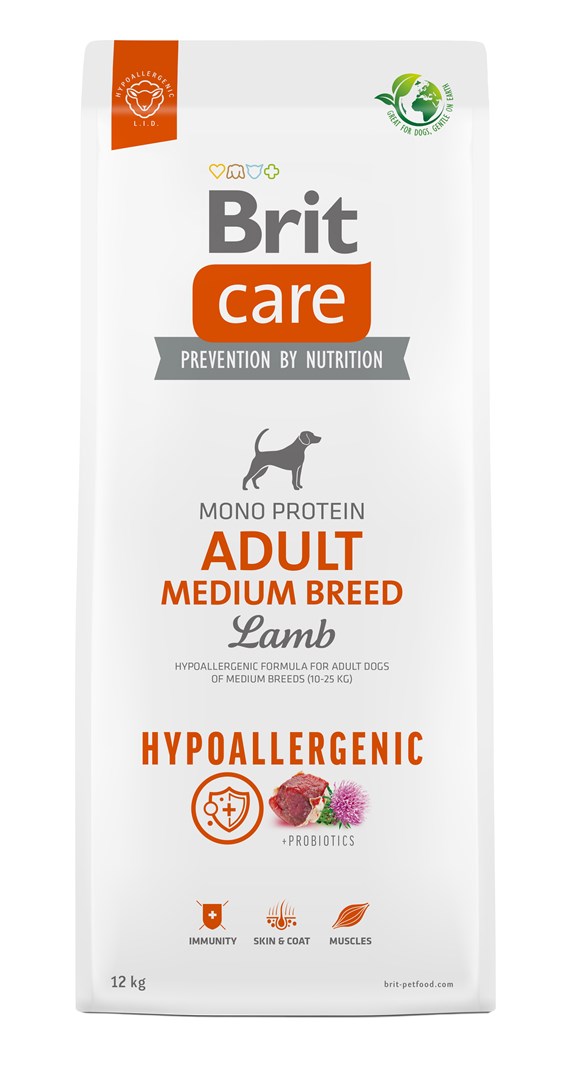 BRIT Care Hypoallergenic Adult Medium Breed Lamb - dry dog food - 12 kg BRIT Care Hypoallergenic Adult Medium Breed Lamb - dry dog food - 12 kg