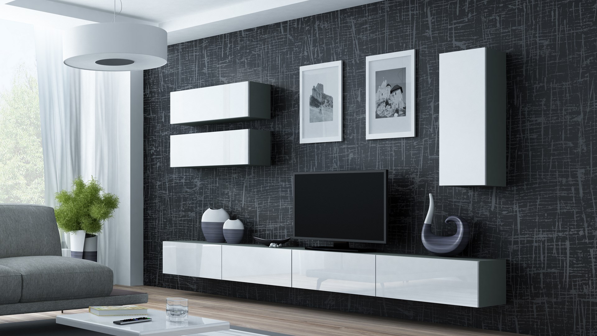 Cama Cabinet VIGO "90" full 90/35/32 grey/white gloss Cama Cabinet VIGO "90" full 90/35/32 grey/white gloss