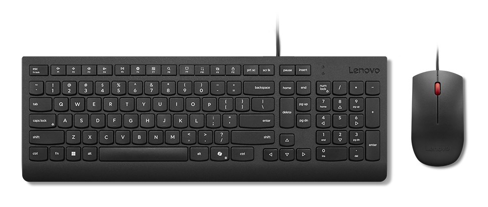 Lenovo Essential Wired Combo Black US Euro keyboard Mouse included Universal USB Lenovo Essential Wired Combo Black US Euro keyboard Mouse included Universal USB