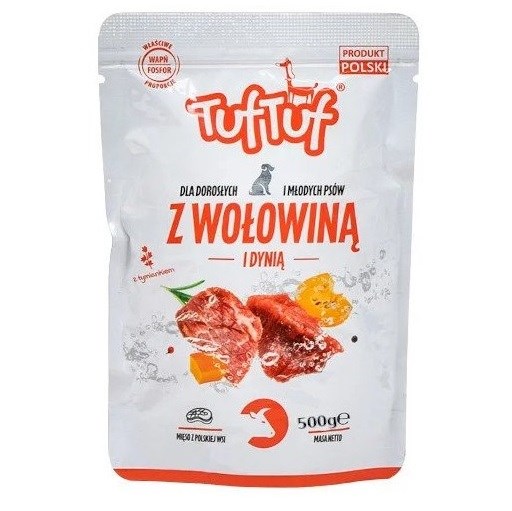 TUF TUF Beef with pumpkin - wet dog food - 500g TUF TUF Beef with pumpkin - wet dog food - 500g