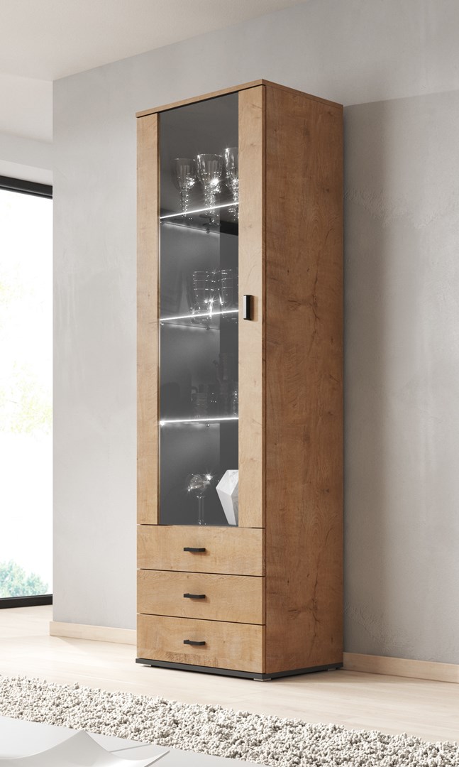 SOHO 1 furniture set (RTV180 cabinet + S1 cabinet + shelves) Oak lefkas/Black SOHO 1 furniture set (RTV180 cabinet + S1 cabinet + shelves) Oak lefkas/Black