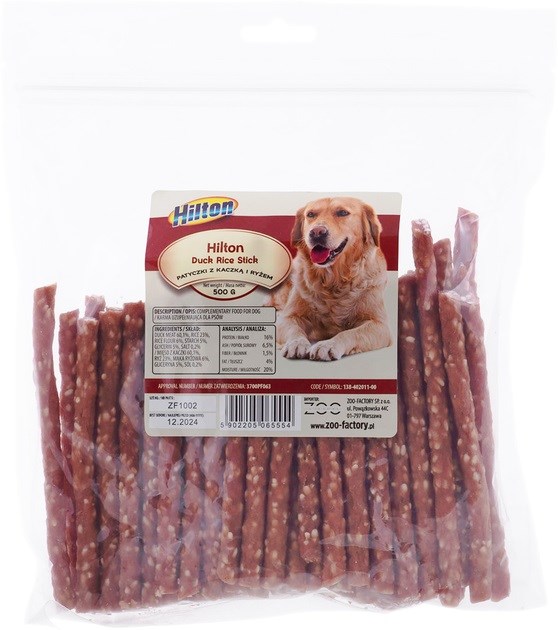 HILTON Duck rice sticks - dog treat - 500g HILTON Duck rice sticks - dog treat - 500g