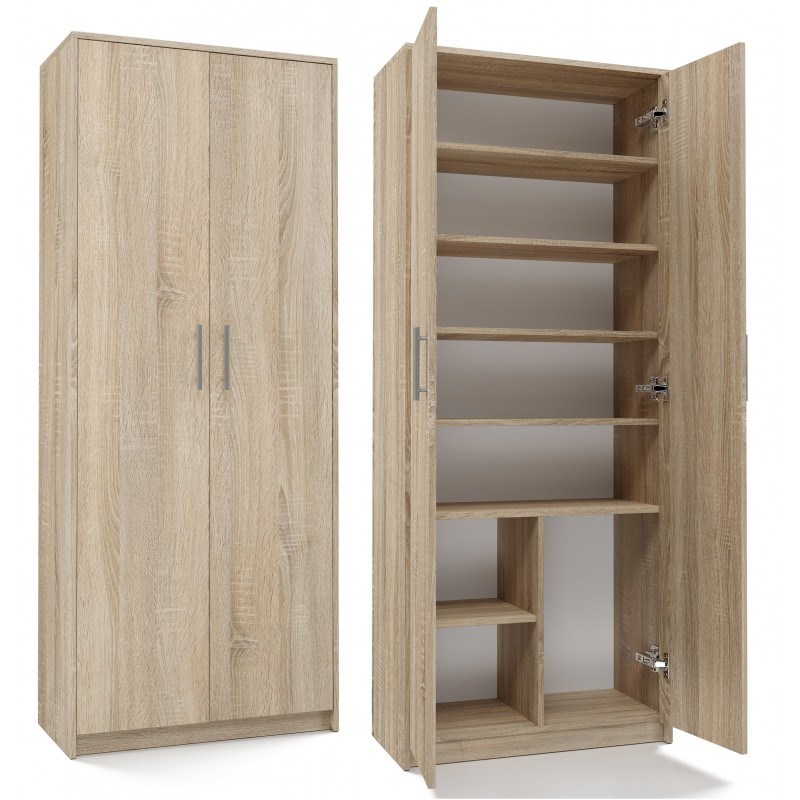 Filing cabinet OLIV 2D 74x35x180 cm, sonoma Filing cabinet OLIV 2D 74x35x180 cm, sonoma