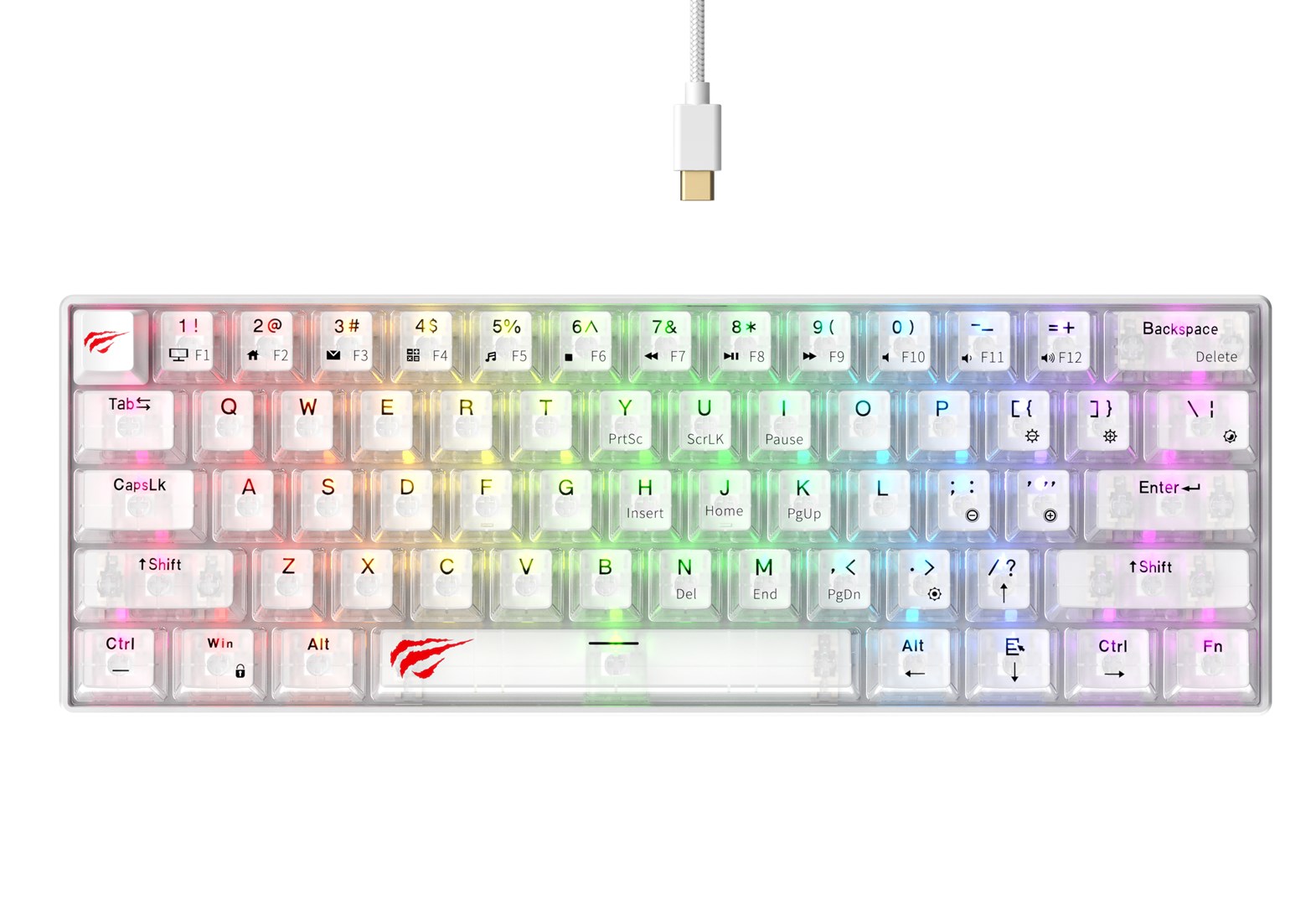 Havit KB903L - gaming keyboard (transparent white) Havit KB903L - gaming keyboard (transparent white)