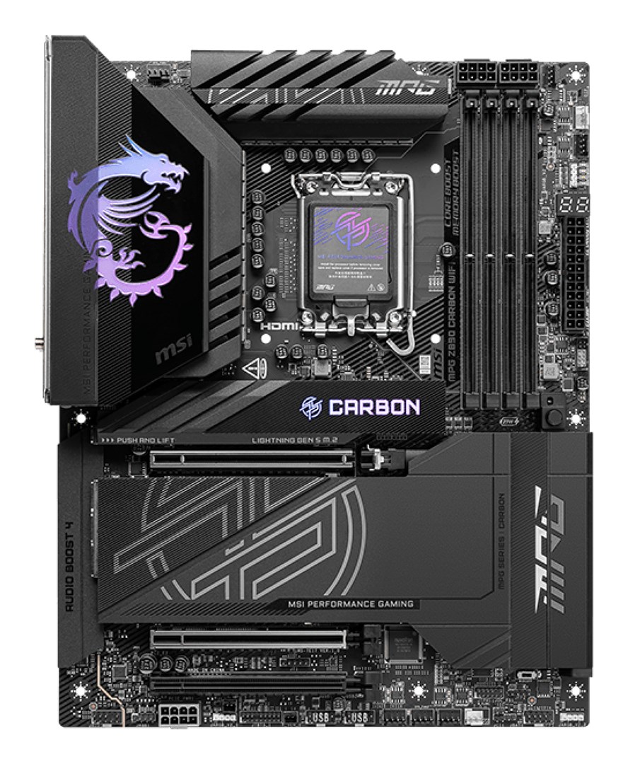 MSI MPG Z890 CARBON WIFI motherboard Intel Z890 LGA 1851 (Socket V1) ATX MSI MPG Z890 CARBON WIFI motherboard Intel Z890 LGA 1851 (Socket V1) ATX