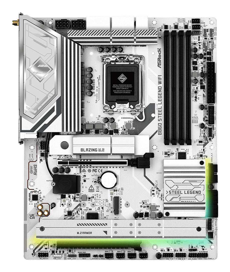 Asrock B860 Steel Legend WiFi Intel B860 LGA 1851 (Socket V1) ATX Asrock B860 Steel Legend WiFi Intel B860 LGA 1851 (Socket V1) ATX