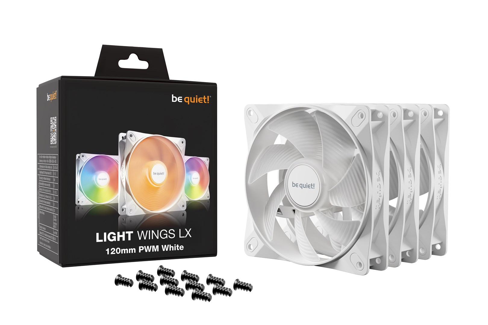 be quiet! LIGHT WINGS LX 120mm PWM 3-Pack White Computer case Fan 12 cm 3 pc(s) be quiet! LIGHT WINGS LX 120mm PWM 3-Pack White Computer case Fan 12 cm 3 pc(s)