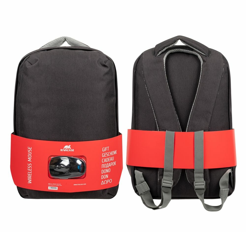 Rivacase 7563BKMOUSE laptop case 39.6 cm (15.6") Backpack Black Rivacase 7563BKMOUSE laptop case 39.6 cm (15.6") Backpack Black
