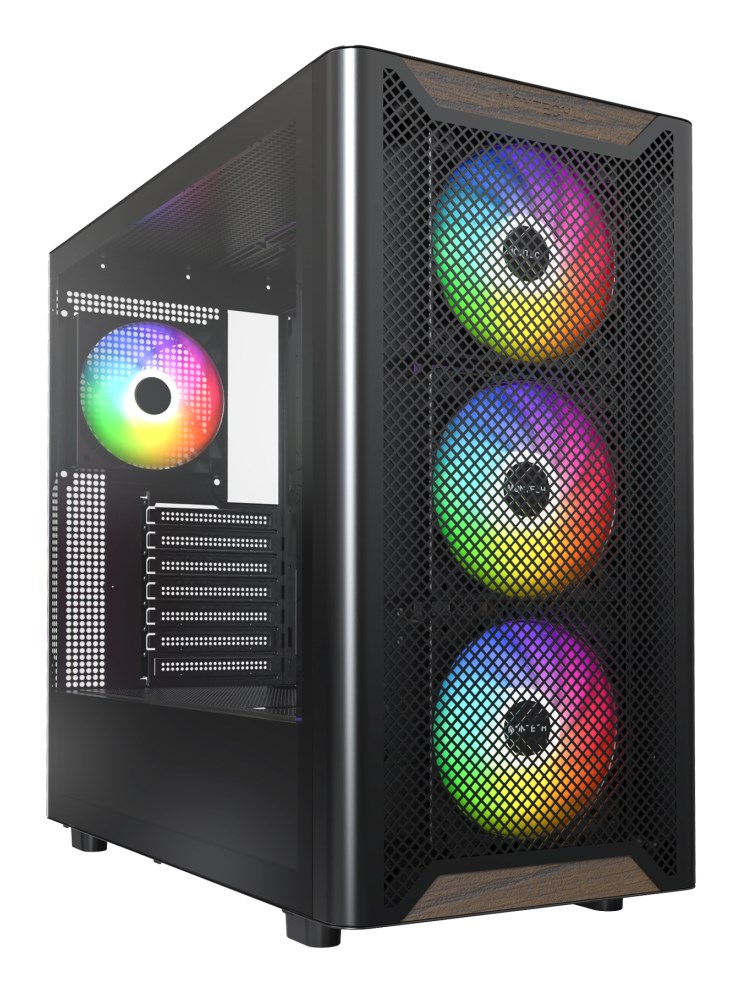 Wooden PC Case Montech XR, Midi-Tower, ATX, ARGB Wooden PC Case Montech XR, Midi-Tower, ATX, ARGB