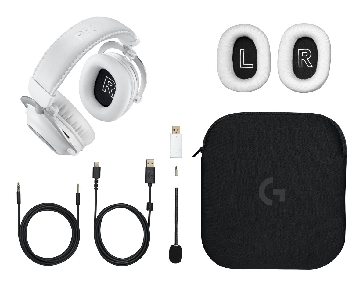 Logitech G 981-001269 headphones/headset Wireless Head-band Gaming Bluetooth White Logitech G 981-001269 headphones/headset Wireless Head-band Gaming Bluetooth White