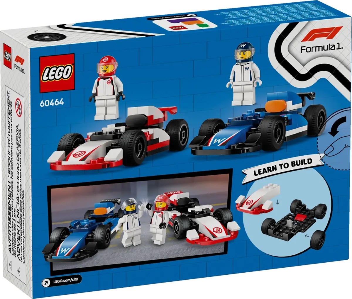 LEGO CITY 60464 F1 - Williams Racing & Haas F1 Race Cars LEGO CITY 60464 F1 - Williams Racing & Haas F1 Race Cars