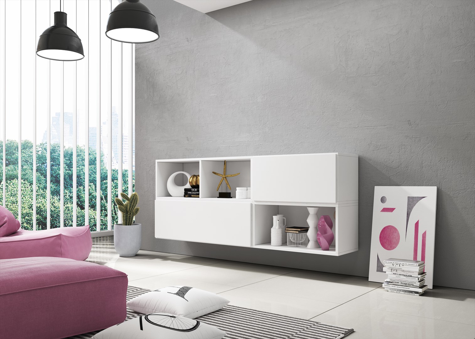 Cama living room furniture set ROCO 16 (RO1+RO2+RO3+RO4) white/white/white Cama living room furniture set ROCO 16 (RO1+RO2+RO3+RO4) white/white/white