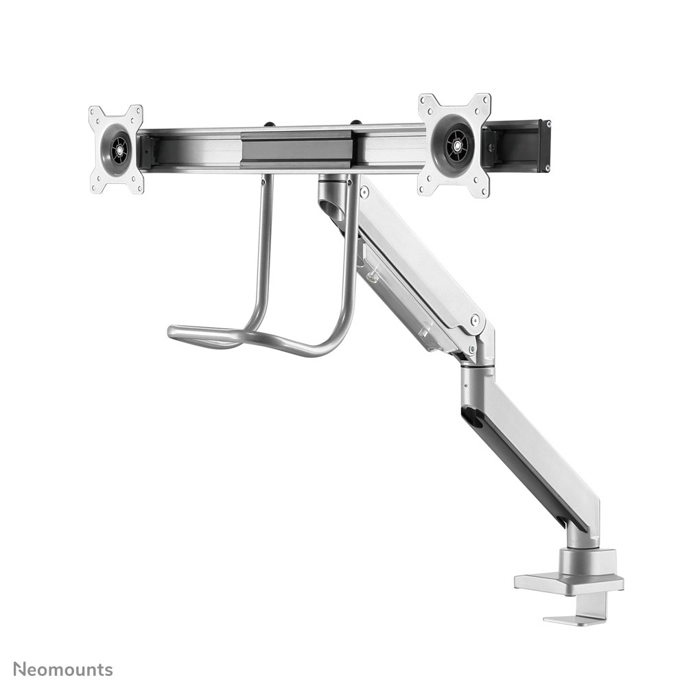 Neomounts NM-D775DXSILVER Monitor arm 10-32" - gas spring - Topfix - 180°-stop Neomounts NM-D775DXSILVER Monitor arm 10-32" - gas spring - Topfix - 180°-stop