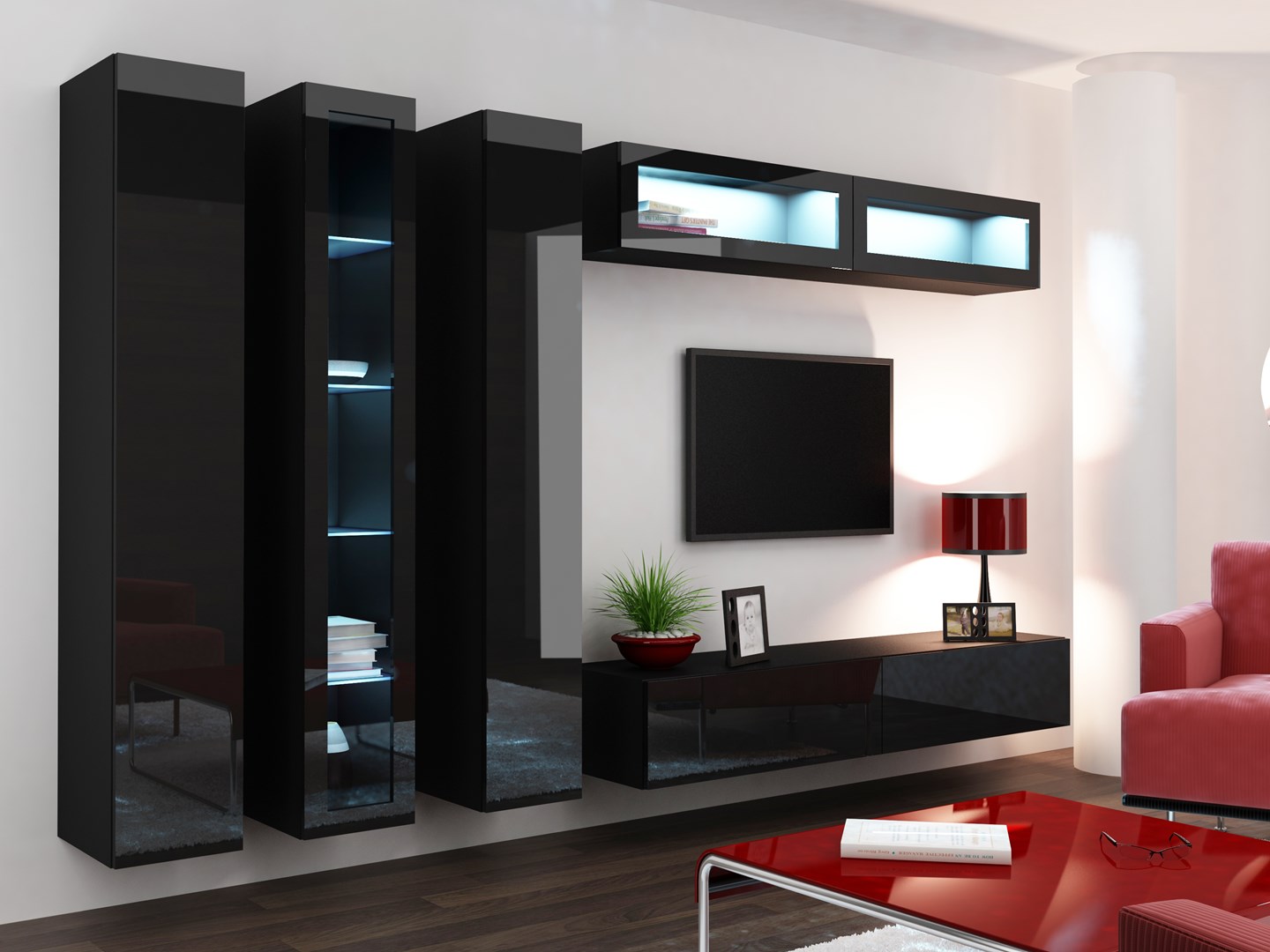 Cama Glass-case VIGO '180' 180/40/30 black/black gloss Cama Glass-case VIGO '180' 180/40/30 black/black gloss