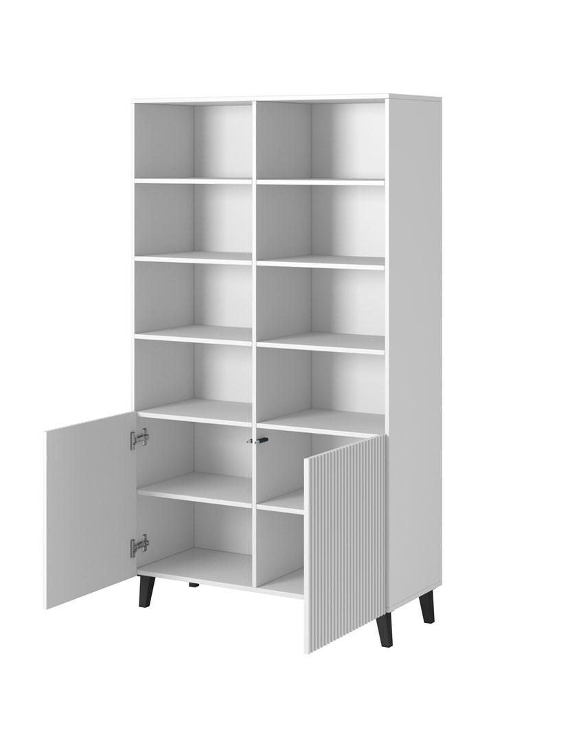 Shelving unit PAFOS 100x40x176.5 cm white matt Shelving unit PAFOS 100x40x176.5 cm white matt