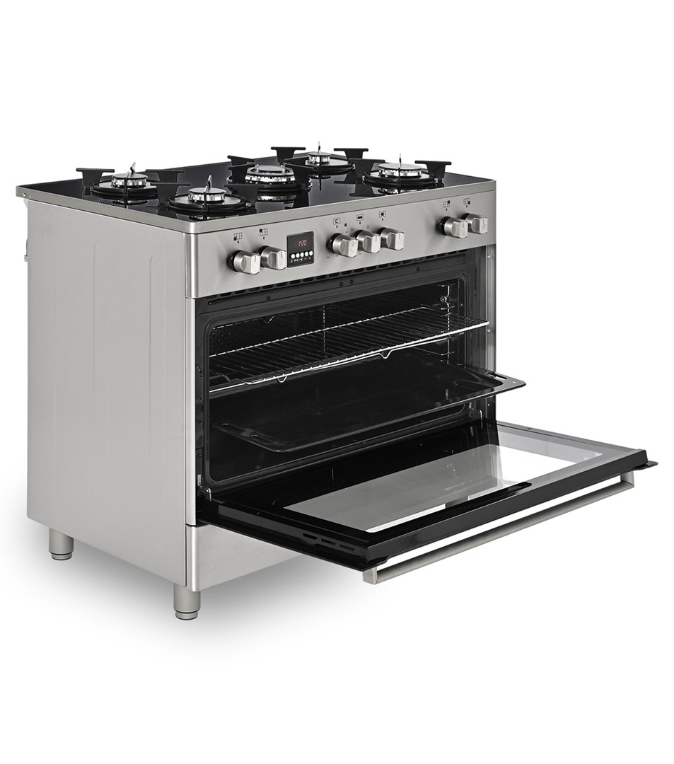 Ravanson KWGE-K90 Glass Inox gas-electric cooker Ravanson KWGE-K90 Glass Inox gas-electric cooker