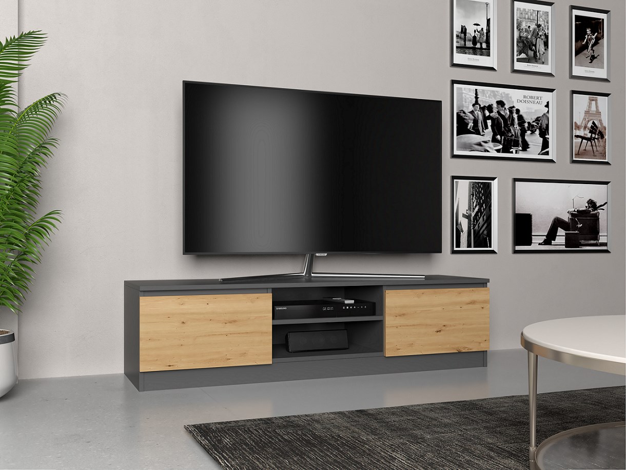 Topeshop RTV 140 ANTR/ARTIS TV stand/entertainment centre 2 shelves Topeshop RTV 140 ANTR/ARTIS TV stand/entertainment centre 2 shelves