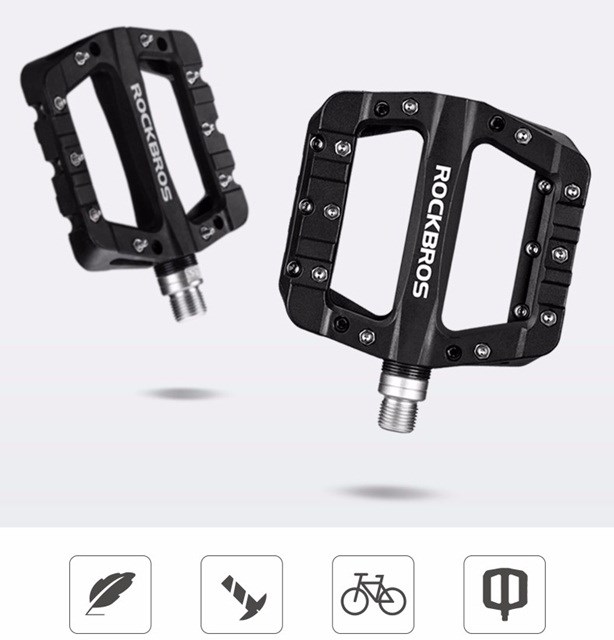Rockbros 2017-12CBK Nylon cycle pedal set - Black Rockbros 2017-12CBK Nylon cycle pedal set - Black