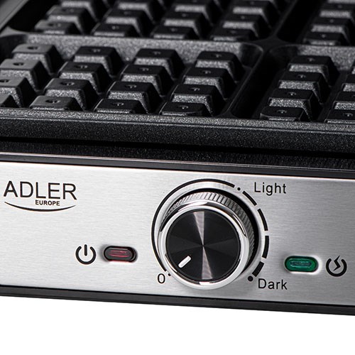 Adler AD 3083 waffle iron 4 waffle 1800 W Black, Silver Adler AD 3083 waffle iron 4 waffle 1800 W Black, Silver