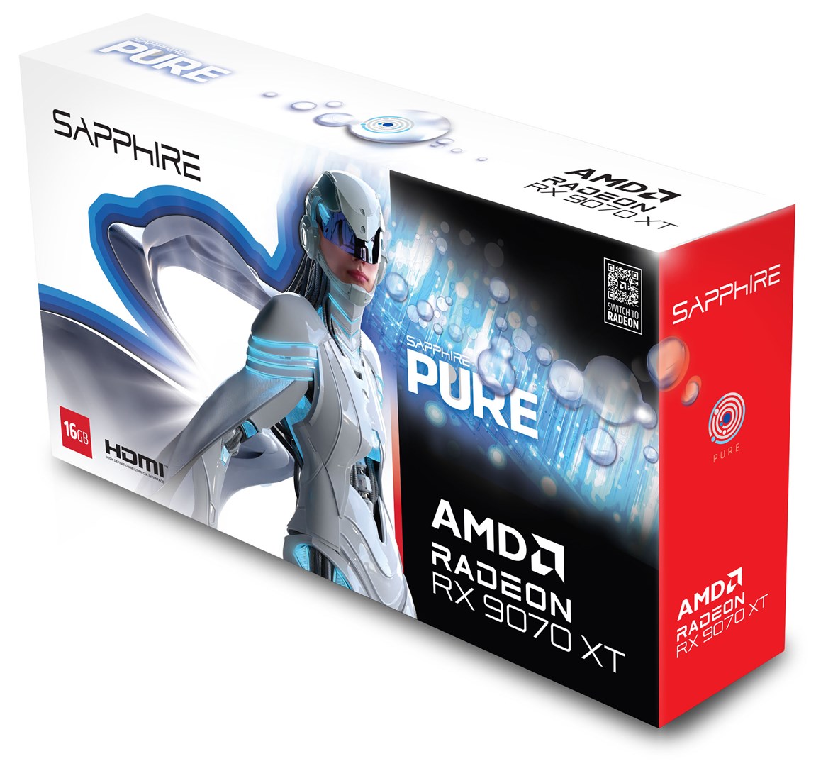 Sapphire PURE Radeon RX 9070 XT AMD 16 GB GDDR6 Sapphire PURE Radeon RX 9070 XT AMD 16 GB GDDR6
