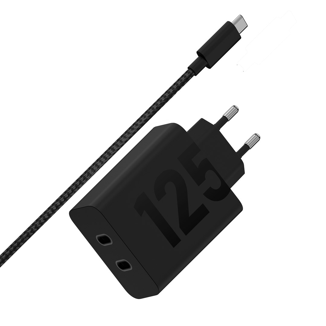 Motorola TurboPower 125W Duo Charger Universal Black AC Fast charging Indoor Motorola TurboPower 125W Duo Charger Universal Black AC Fast charging Indoor