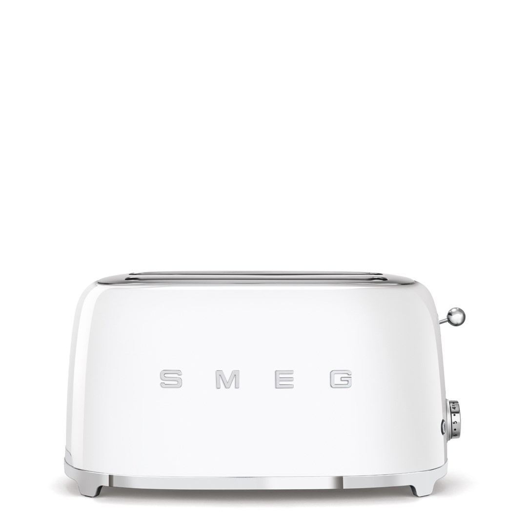 SMEG Toaster 2-slice 4-slot 50'Style White TSF02WHEU SMEG Toaster 2-slice 4-slot 50'Style White TSF02WHEU