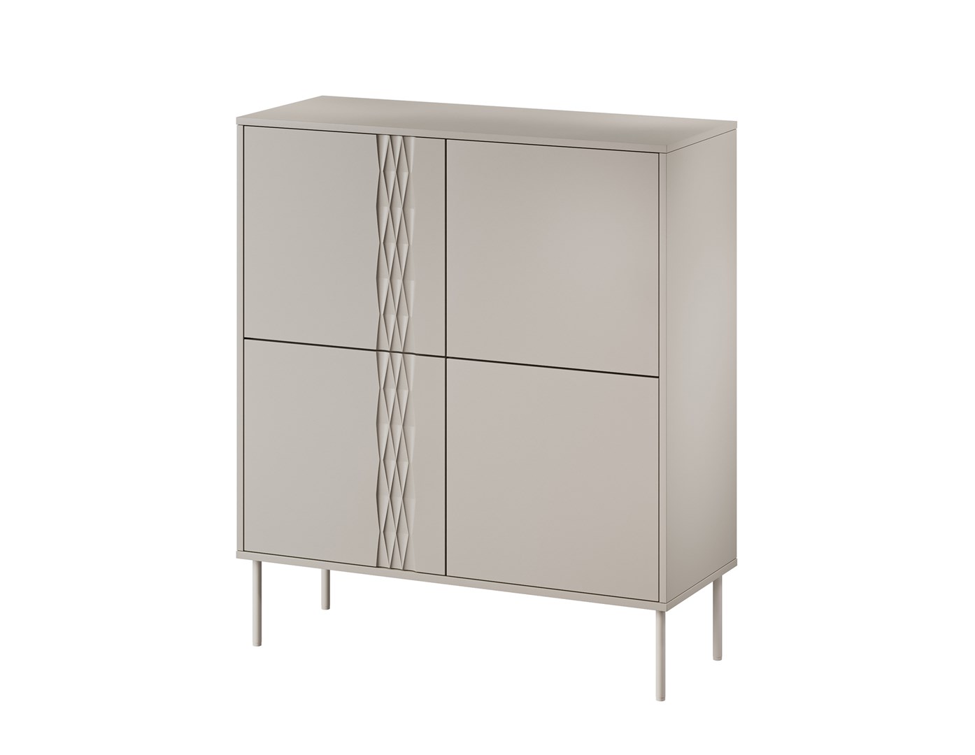 4D chest of drawers TRESSE 100x40x110 cashmere matt 4D chest of drawers TRESSE 100x40x110 cashmere matt