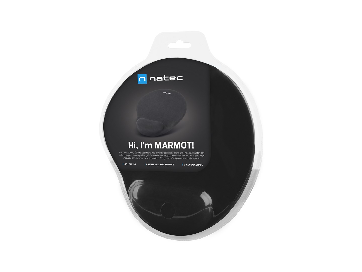 Natec MARMOT gel mouse pad black Natec MARMOT gel mouse pad black