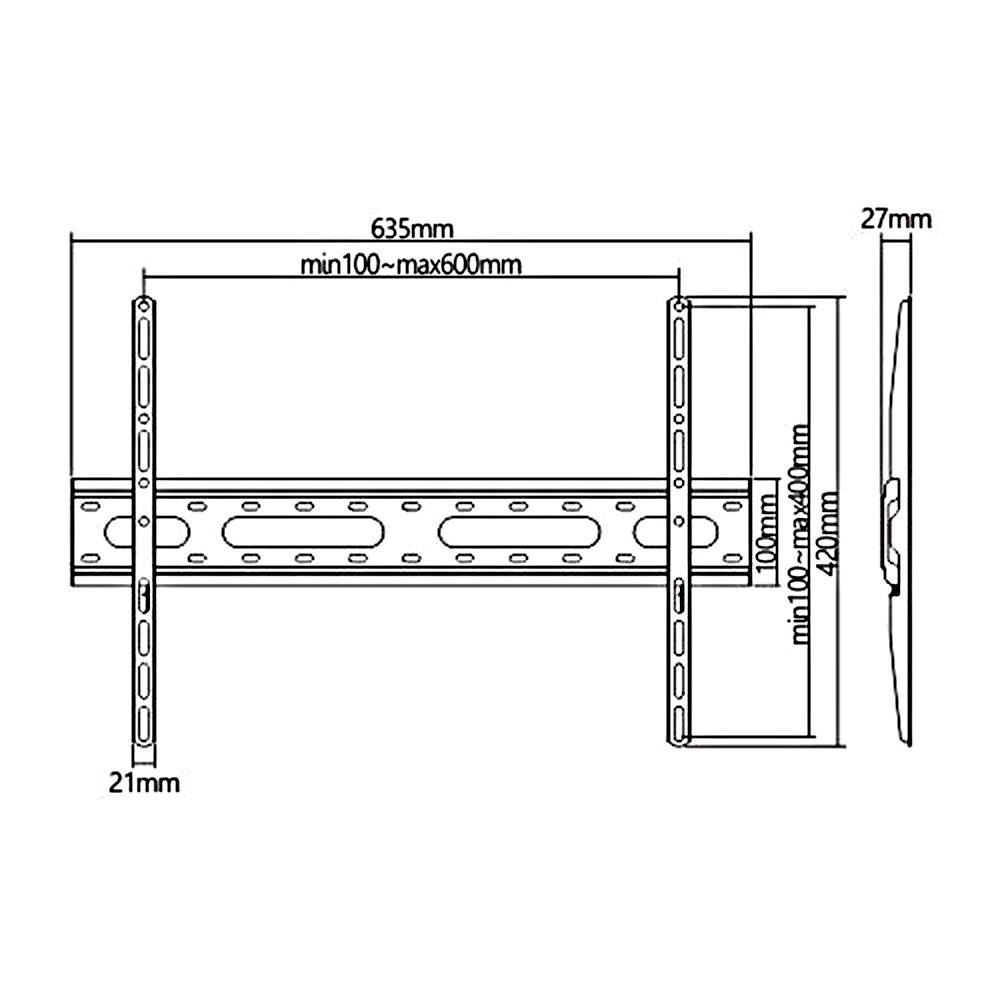 Economy TV mount Maclean, max VESA 600x400, 37-70", 45 kg, black, MC-939 Economy TV mount Maclean, max VESA 600x400, 37-70", 45 kg, black, MC-939