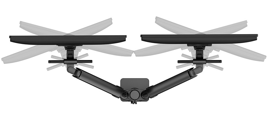 Neomounts DS65S-950BL2 Monitor arm 24-34" - gas spring - Topfix - multi-adjustable - 180°-stop Neomounts DS65S-950BL2 Monitor arm 24-34" - gas spring - Topfix - multi-adjustable - 180°-stop