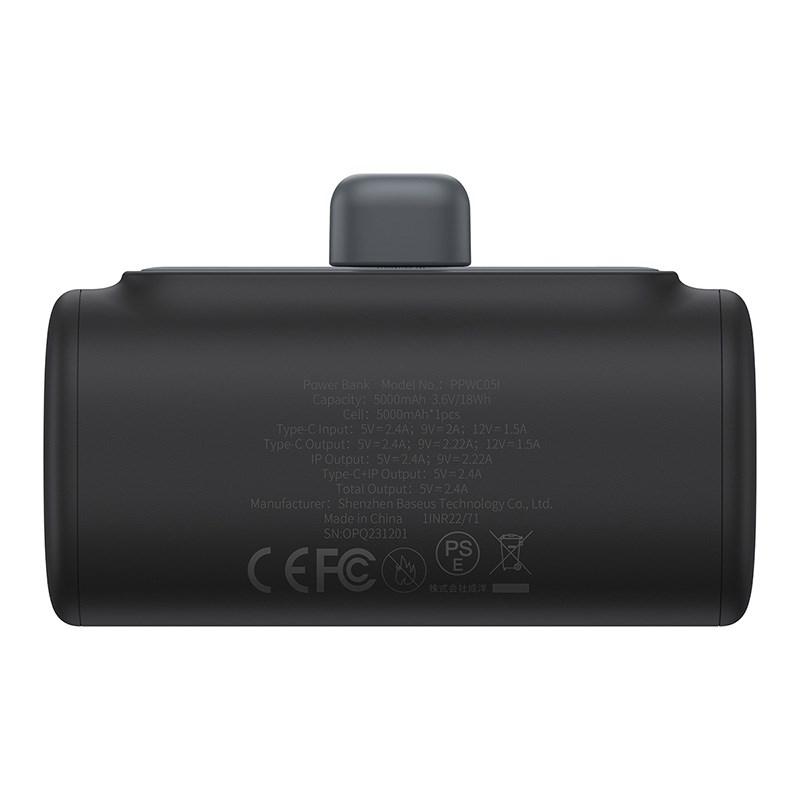 Baseus Compact IP - OS 5000 mAh 20 W power bank (black) Baseus Compact IP - OS 5000 mAh 20 W power bank (black)