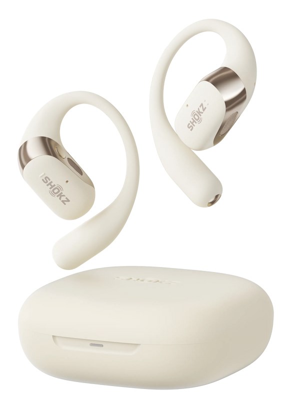 SHOKZ OpenFit 2 Headphones Wireless Ear-hook Calls/Music/Sport/Everyday Beige SHOKZ OpenFit 2 Headphones Wireless Ear-hook Calls/Music/Sport/Everyday Beige