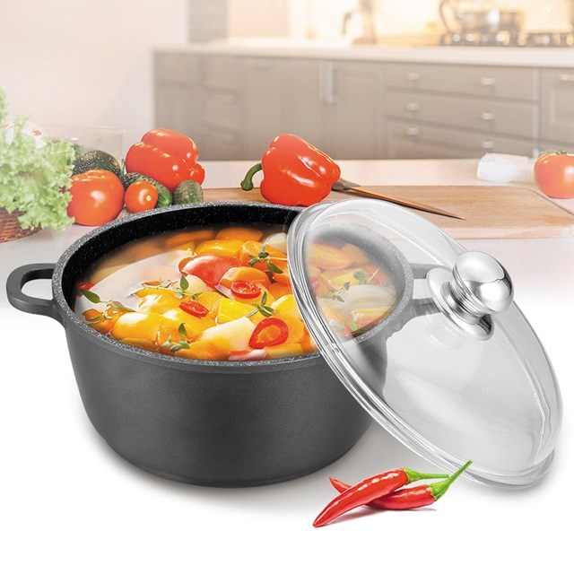 Maestro MR-4628C Pot with lid 28 cm 5,8 l Black Maestro MR-4628C Pot with lid 28 cm 5,8 l Black
